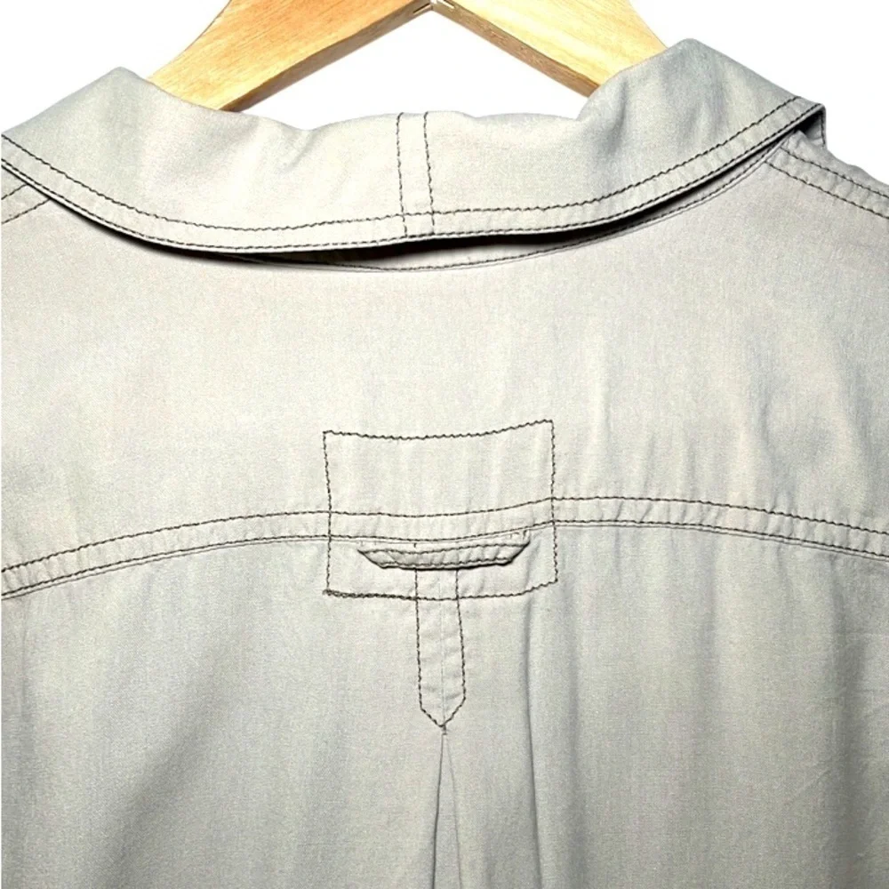 GoSilk Silk Tunic Blouse Tan Size Small